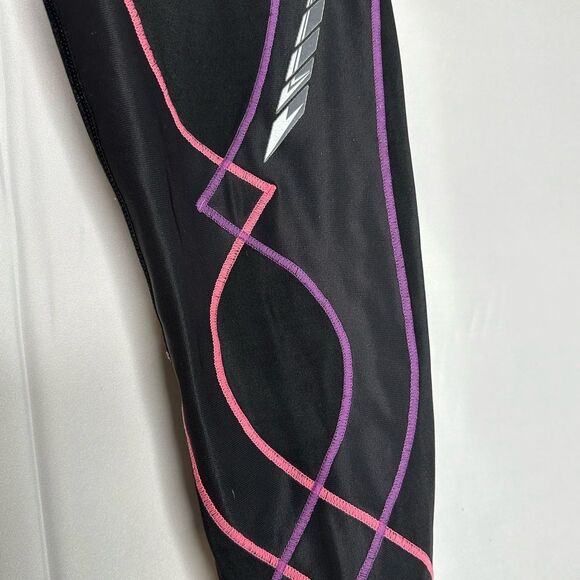 CW-X joint compression Black leggings with Pink and Purple Accents Size M - Picture 4 of 8